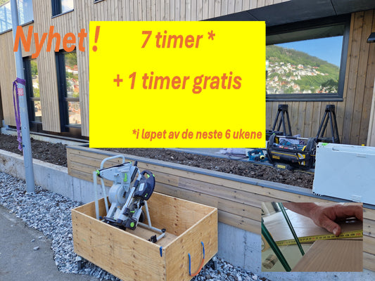 Nyhet !!! Jobb: 7 timer i løpet av de neste 6 ukene + 1 timer gratis;  568.00 NOK/t eks. mva.